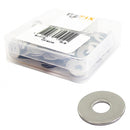 onderlegring M6 RVS 18 mm zilver per 100