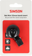 Fietsbel Simson Mini met flexibele band 32mm - zwart