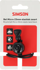 Bel Simson Micro 23mm rubber elastiek bevestiging - zwart