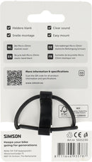 Bel Simson Micro 23mm rubber elastiek bevestiging - zwart