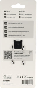 Koplamp LED Simson Pocket USB-C - wit