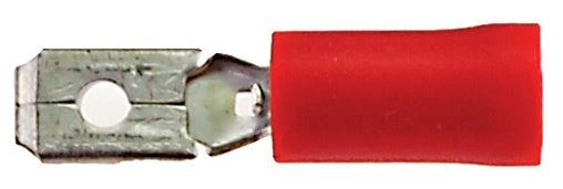 kabelschoen stekker man plat 4.8 mm rood 25 stuks