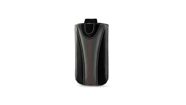 Valenta Leder Pouch Monza 01 Zwart / Grijs