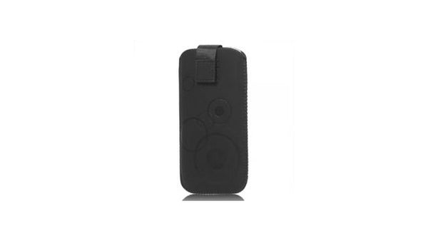 PU Leder Beschermtasje Pouch Cirkels Zwart voor Apple iPhone 5/5S/5C