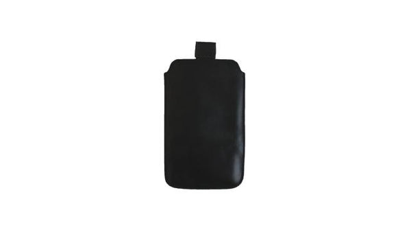 PU Leder Pouch Classic Pull Zwart voor Smartphones Maat L