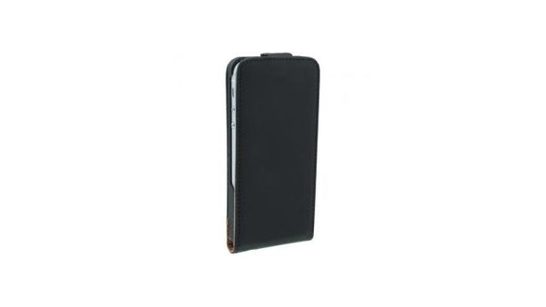 Leder Beschermtasje Vertical Flip Zwart voor Apple iPhone 5/5S