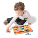 Melissa &amp; Doug Houten Puzzel + Geluid Voertuigen