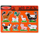 Melissa & Doug Houten Puzzel + Geluid Boerderijdieren