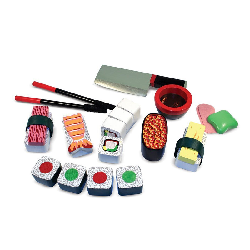 Melissa &amp; Doug Houten Voedsel Speelset Sushi 24-delig