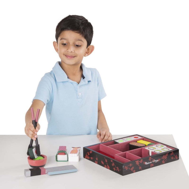 Melissa &amp; Doug Houten Voedsel Speelset Sushi 24-delig