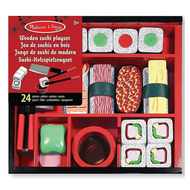Melissa &amp; Doug Houten Voedsel Speelset Sushi 24-delig
