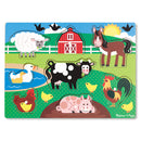 Melissa &amp; Doug Houten Puzzel Boerderijdieren 8 Figuren