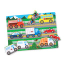 Melissa & Doug Houten Puzzel Voertuigen 8 Figuren