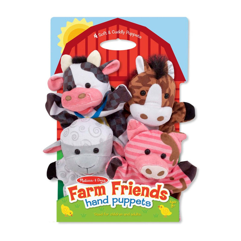 Melissa &amp; Doug Handpoppen Boerderijdieren 4 Stuks