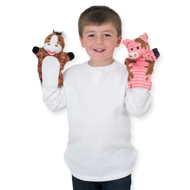 Melissa &amp; Doug Handpoppen Boerderijdieren 4 Stuks