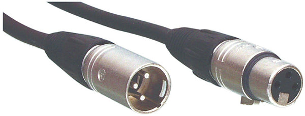 Tasker TAS-1MF128ZW12 Luidsprekerkabel Xlr 3-pins Male - Xlr 3-pins Female 12.0 M Zwart
