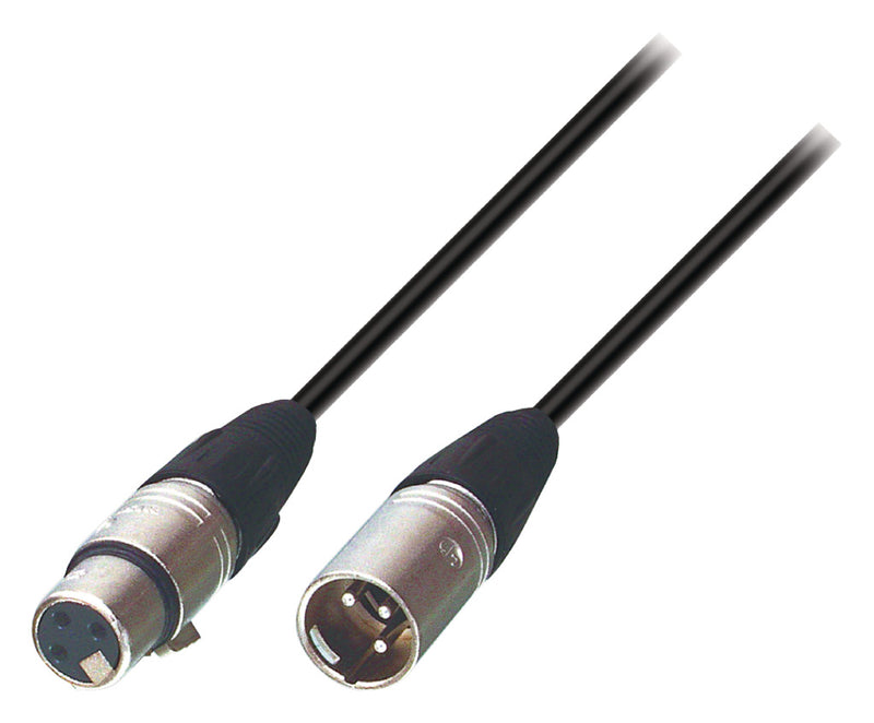 Tasker TAS-1MF128ZW12 Luidsprekerkabel Xlr 3-pins Male - Xlr 3-pins Female 12.0 M Zwart
