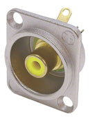 Neutrik NTR-NF2D-4 Composiet Video Connector Rca Male Female Metaal Zilver