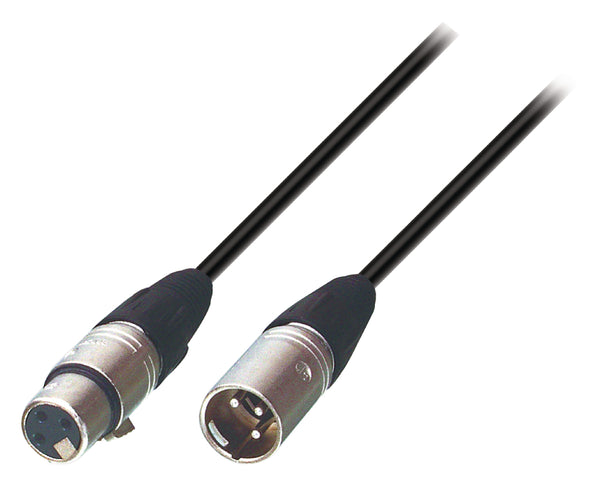 Tasker TAS-1MF128ZW03 Luidsprekerkabel Xlr 3-pins Male - Xlr 3-pins Female 3.00 M Zwart