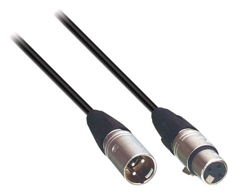 Tasker TAS-1MF128ZW03 Luidsprekerkabel Xlr 3-pins Male - Xlr 3-pins Female 3.00 M Zwart