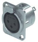 Neutrik NTR-NC3FD-L-1 Xlr Panel-mount Female Receptacle 3 Panel-mount Female Receptacle Dl Soldeer