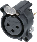 Neutrik NTR-NC3FAV1 Xlr Panel-mount Female Receptacle 3 Panel-mount Female Receptacle A Certical/pc