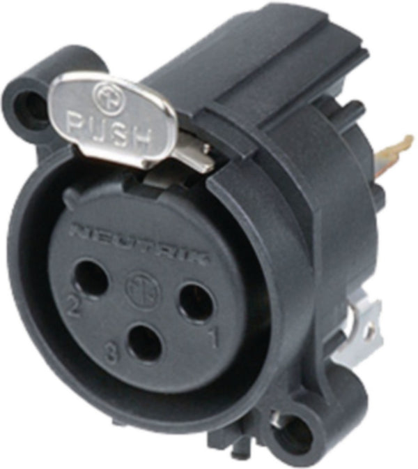 Neutrik NTR-NC3FAV1 Xlr Panel-mount Female Receptacle 3 Panel-mount Female Receptacle A Certical/pc