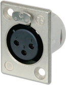Neutrik NTR-NC3FP-1 Xlr Panel-mount Female Receptacle 3 Panel-mount Female Receptacle P Soldeer Con