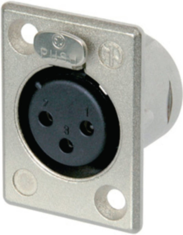 Neutrik NTR-NC3FP-1 Xlr Panel-mount Female Receptacle 3 Panel-mount Female Receptacle P Soldeer Con
