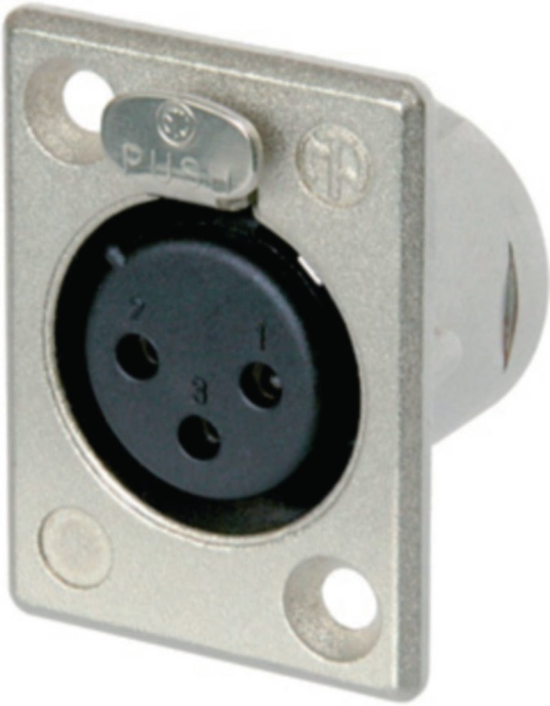 Neutrik NTR-NC3FP-1 Xlr Panel-mount Female Receptacle 3 Panel-mount Female Receptacle P Soldeer Con