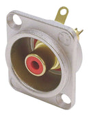 Neutrik NTR-NF2D-2 Connector Rca Male Metaal Rood