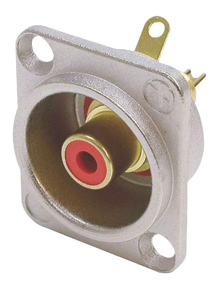 Neutrik NTR-NF2D-2 Connector Rca Male Metaal Rood