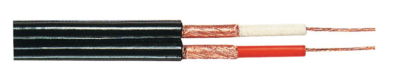 Tasker TASR-C121 Stereo Audiokabel Op Haspel 2x 0.25 Mm² 100 M Zwart