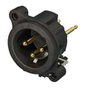 Neutrik NTR-NC3MAV Xlr Panel-mount Male Receptacle 3 A Verticaal / Pcb Mounting Zwart