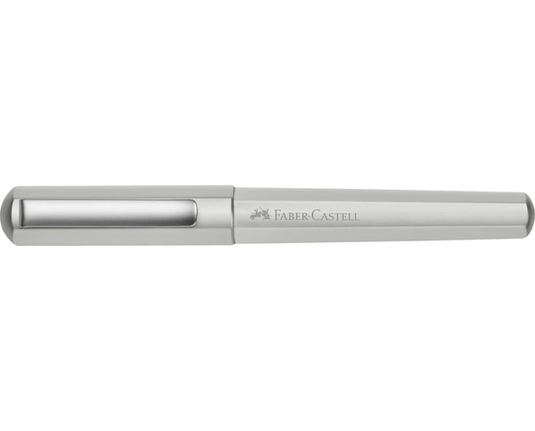 Faber Castell FC-140595 Rollerball Hexo Mat Zilver Schrijfkleur: Zwart