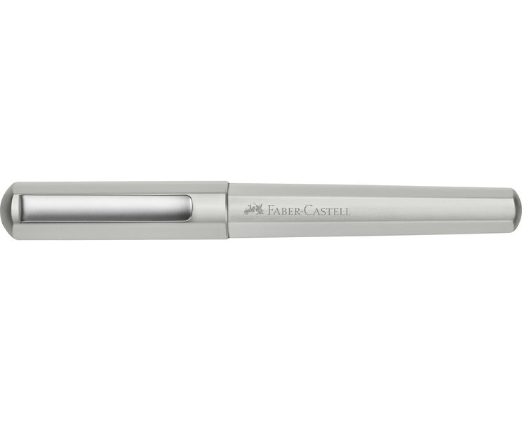 Faber Castell FC-140595 Rollerball Hexo Mat Zilver Schrijfkleur: Zwart