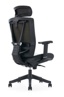 Kangaro K-850160 Bureaustoel Zwart PU met Hoofdsteun