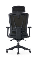 Kangaro K-850160 Bureaustoel Zwart PU met Hoofdsteun