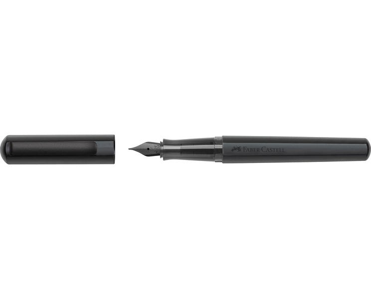 Faber Castell FC-150572 Vulpen Hexo Mat Zwart EF Schrijfkleur Blauw