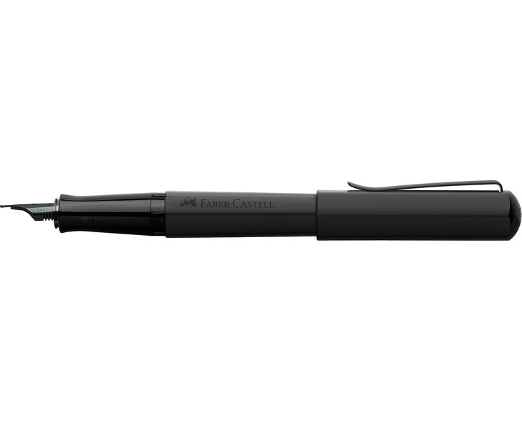 Faber Castell FC-150572 Vulpen Hexo Mat Zwart EF Schrijfkleur Blauw