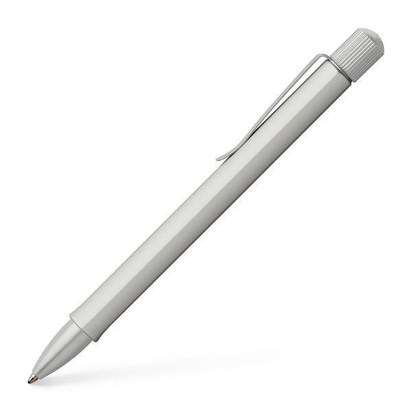 Faber Castell FC-140594 Balpen Hexo Twist Mat Zilver Schrijfkleur Zwart