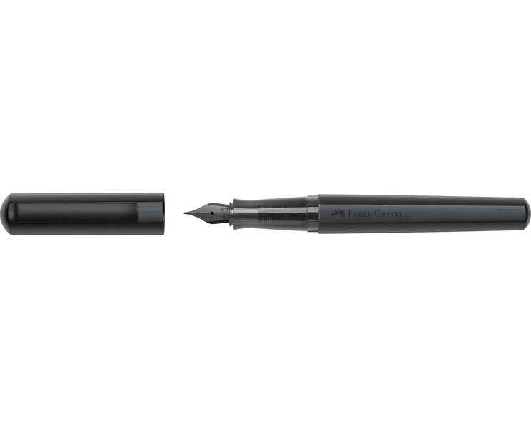Faber Castell FC-150573 Vulpen Hexo Mat Zwart B Schrijfkleur Blauw