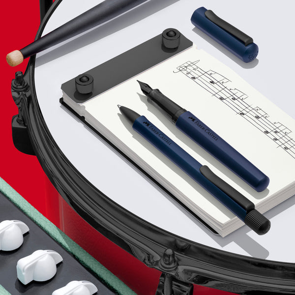 Faber Castell FC-150542 Vulpen Faber-Castell Hexo Blauw EF Schrijfkleur: Blauw
