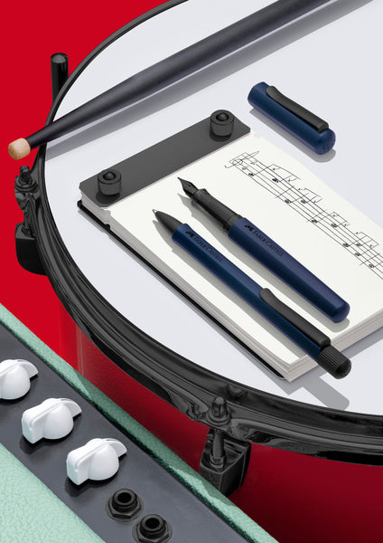 Faber Castell FC-150542 Vulpen Faber-Castell Hexo Blauw EF Schrijfkleur: Blauw