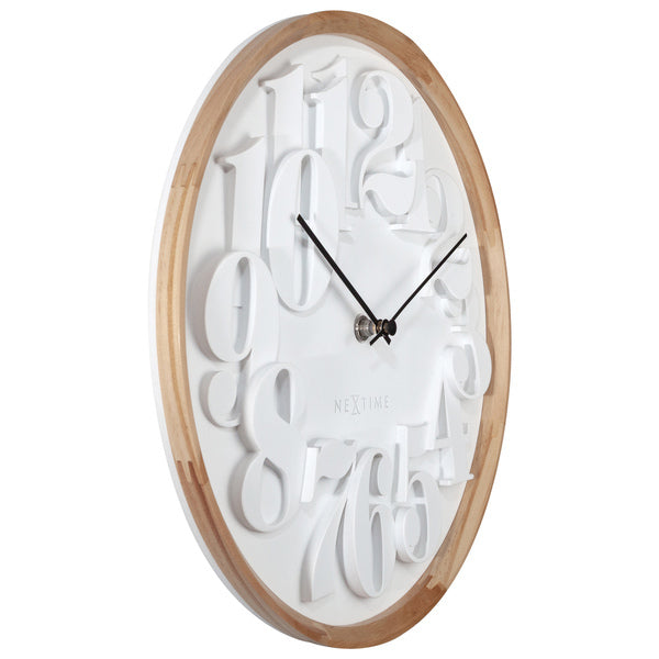 NeXtime NE-3273 Wandklok 28,5cm Beton/hout