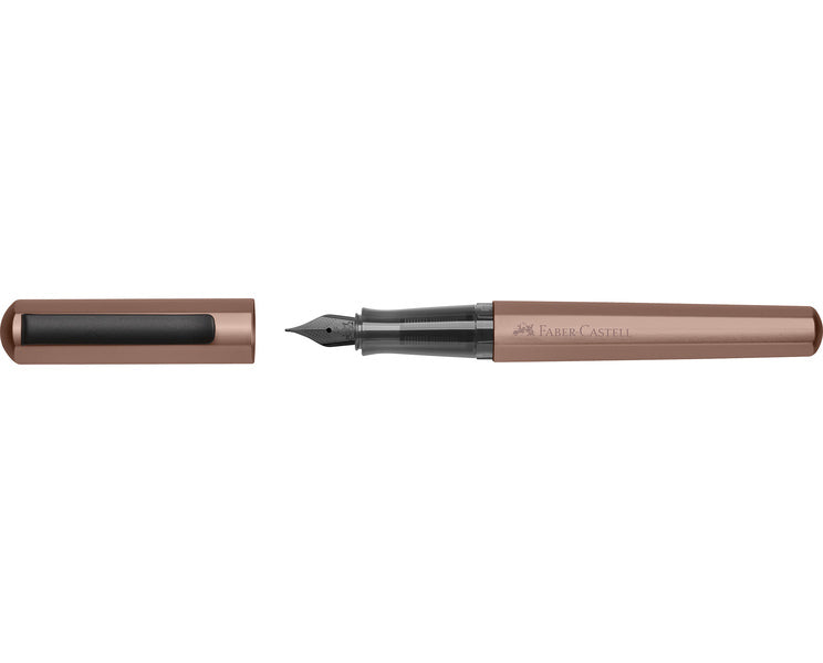 Faber Castell FC-150582 Vulpen Hexo Brons EF Schrijfkleur Blauw