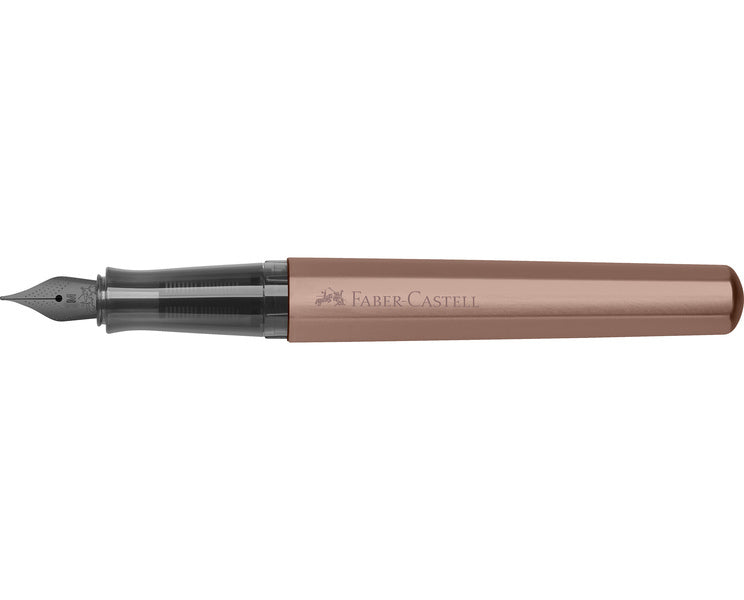 Faber Castell FC-150580 Vulpen Hexo Brons M Schrijfkleur Blauw