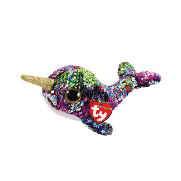 TY Flippables Knuffel Narwhal Calypso 15 cm
