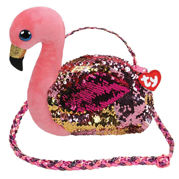 TY Fashion Schoudertas Flamingo Gilda 20 cm Roze/Goud