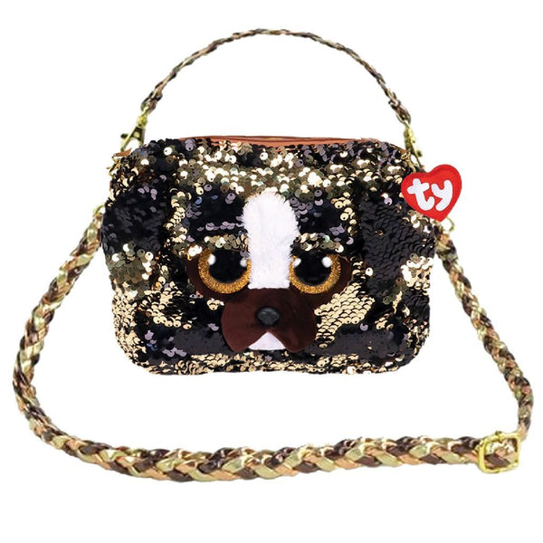 TY Fashion Schoudertas Hond Brutus 20 cm Bruin/Goud